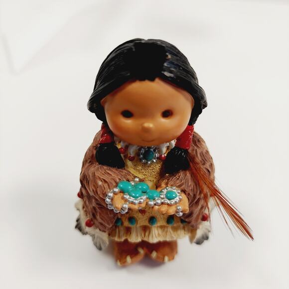 Vtg Friends Of The Feather Figurines Enesco Lot Bearing Gifts Wampum Pum 1996 - Picture 2 of 11
